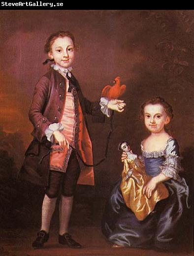 John Wollaston Portrait of Mann Page and his sister Elizabeth